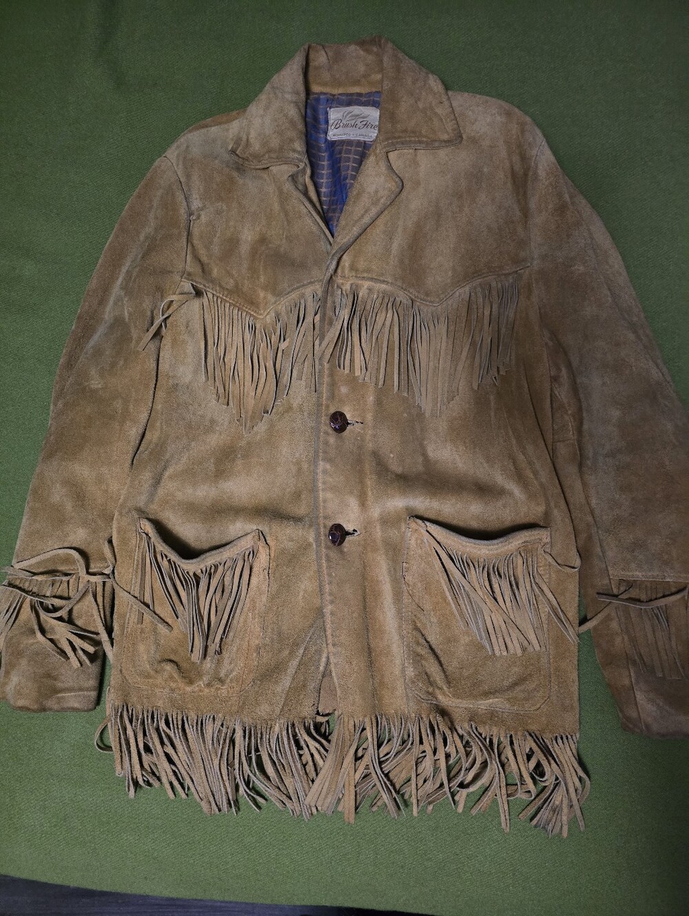 Vintagebrush Fire Suede Fringe Jacket